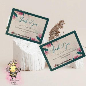 Floral Custom Thank You Cards
